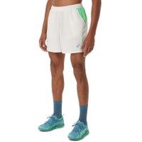 Short Asics Padel Court 7IN Blanco Crema Verde