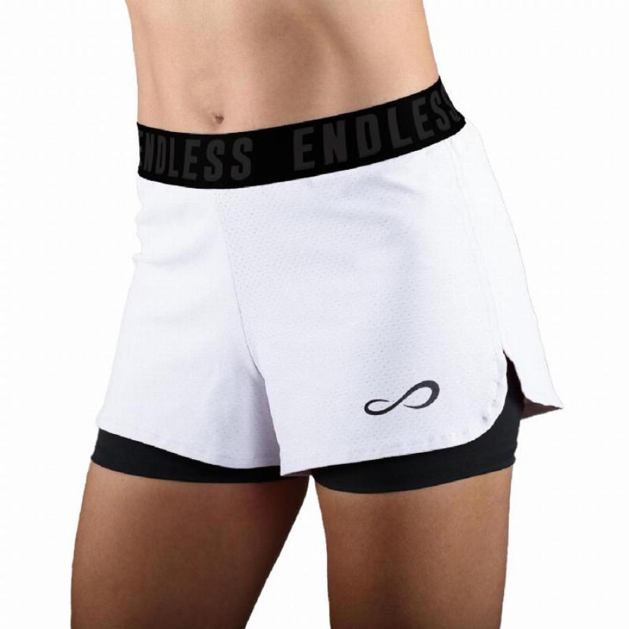 Short Endless Tech Iconic Blanco Mujer  Offer + Cheap