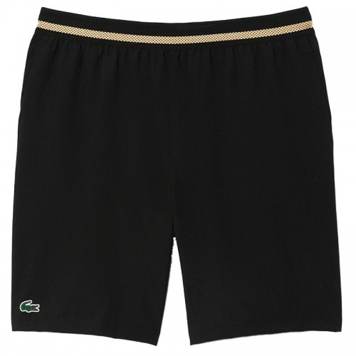 Short Lacoste Novak Djokovic Negro Amarillo