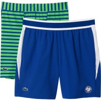 Short Lacoste Roland Garros Azul Blanco Verde  Oferta + Barato