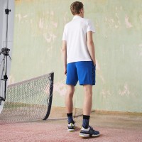 Short Lacoste Sport Azul Estampado  Oferta + Barato