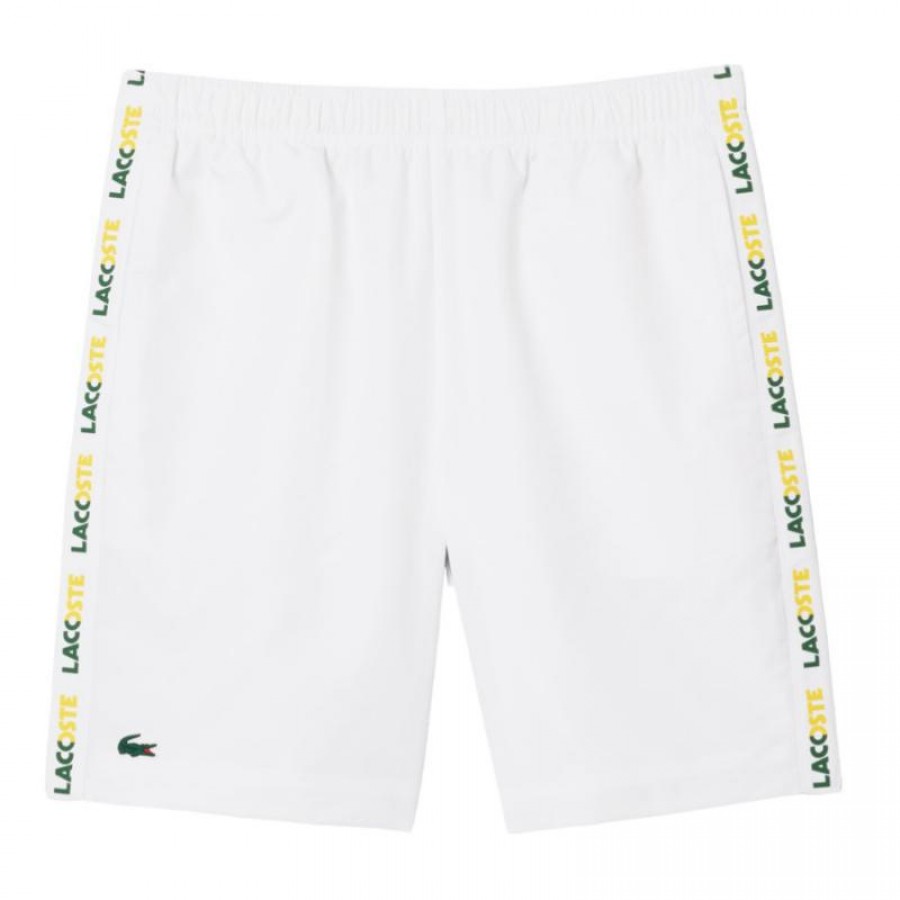 Short Lacoste Sportsuit Blanco Verde  Offer + Cheap