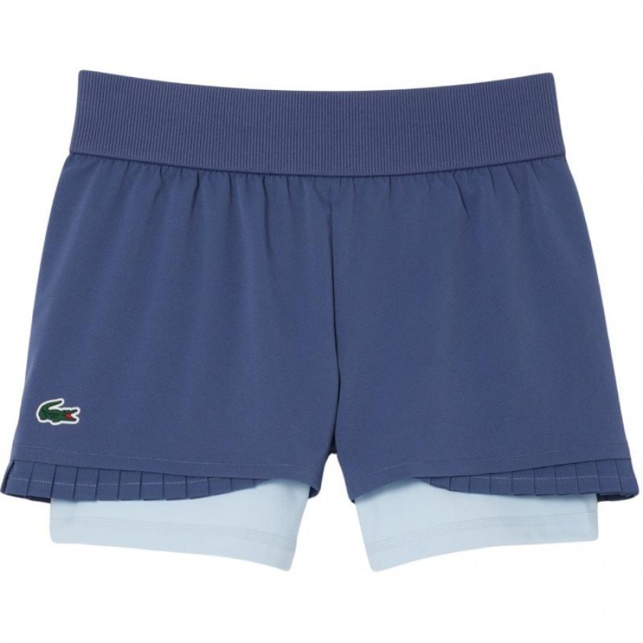 Short Lacoste Ultra Dry Violeta Azul Mujer  Offer + Cheap