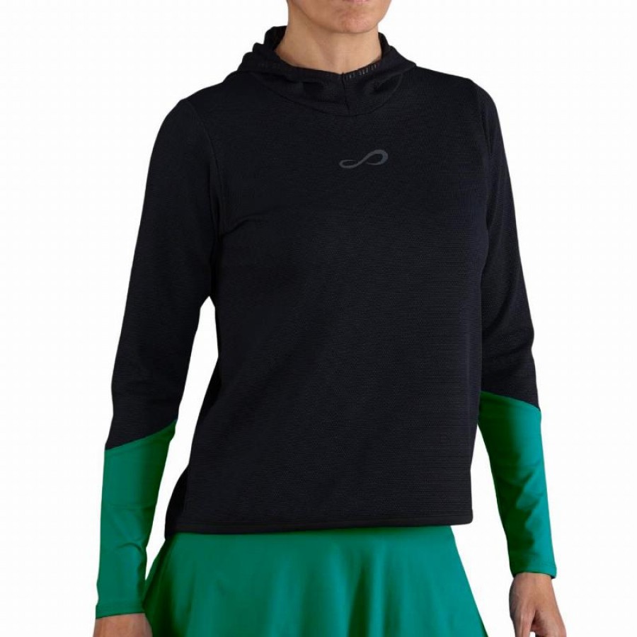 Sudadera Endless Breath Line Negro Petroleo  Oferta + Barato