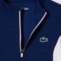 Moletom Lacoste Ultra Dry Azul Marinho Branco para Mulheres  Oferta + Barato