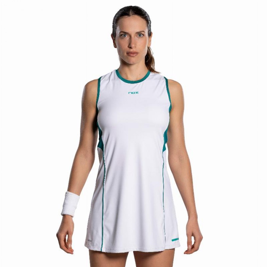 Vestido Nox Pro White Green Ivy