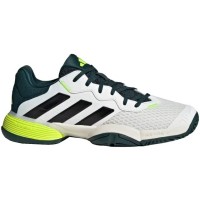 Adidas Barricade K White Black Green Junior Sneakers  Offer + Cheap