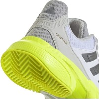 Zapatillas Adidas CourtJam Control 3 Blanco Plata Lucid Limon Mujer  Oferta + Barato