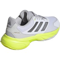 Zapatillas Adidas CourtJam Control 3 Blanco Plata Lucid Limon Mujer  Oferta + Barato