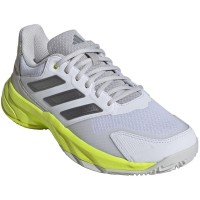 Zapatillas Adidas CourtJam Control 3 Blanco Plata Lucid Limon Mujer  Oferta + Barato