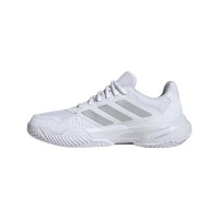 Tênis femininos Adidas CourtJam Control 3 Prata Branca