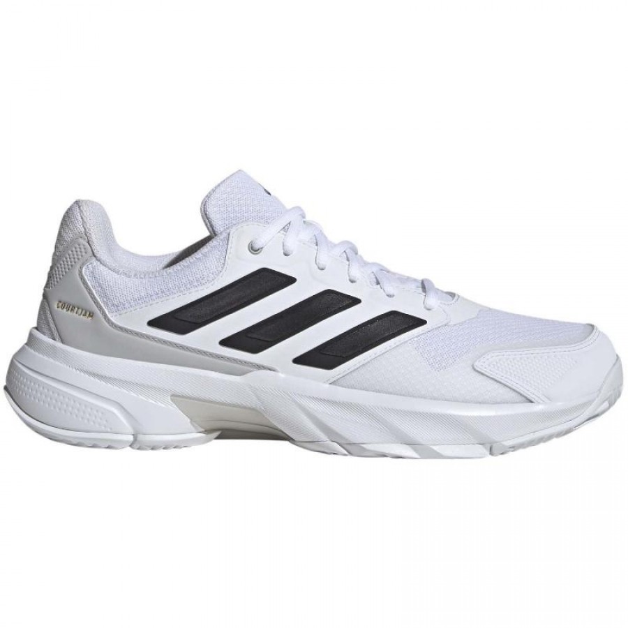 Adidas CourtJam Control White Black Grey Shoes PADELPOINT Adidas CourtJam Control White Black Grey Shoes