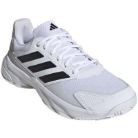 Adidas CourtJam Control White Black Grey Shoes PADELPOINT Adidas CourtJam Control White Black Grey Shoes