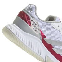 Zapatillas Adidas Courtquick Padel Blanco Plata Rosa Mujer  Oferta + Barato