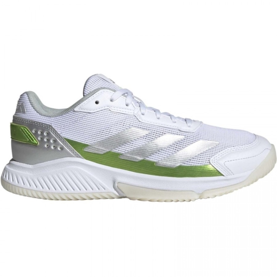 Adidas Courtquick Padel White Silver Green Women''s Sneakers  Offer + Cheap