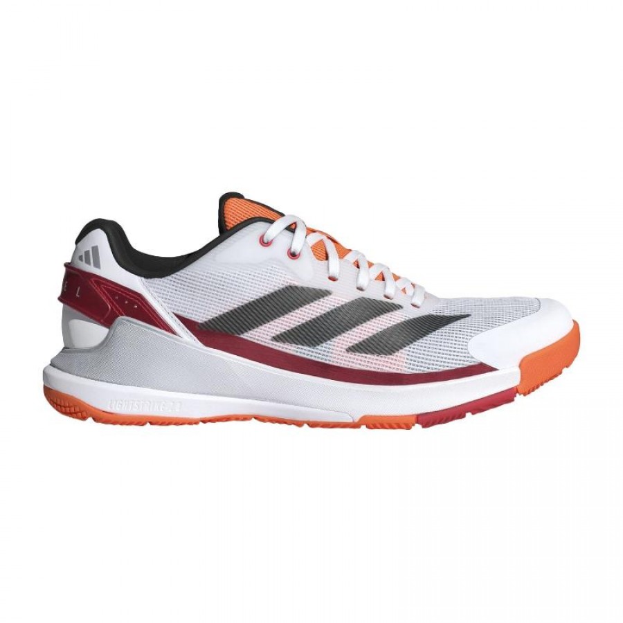 Tênis Adidas Crazyquick LS Padel Branco Vermelho Laranja