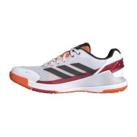 Tênis Adidas Crazyquick LS Padel Branco Vermelho Laranja