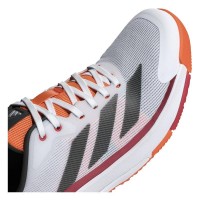Tênis Adidas Crazyquick LS Padel Branco Vermelho Laranja