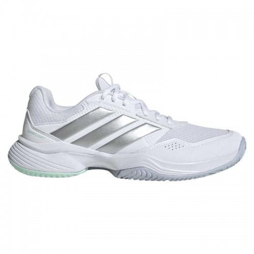 Baskets Adidas GameCourt 3 Argent blanc pour femmes