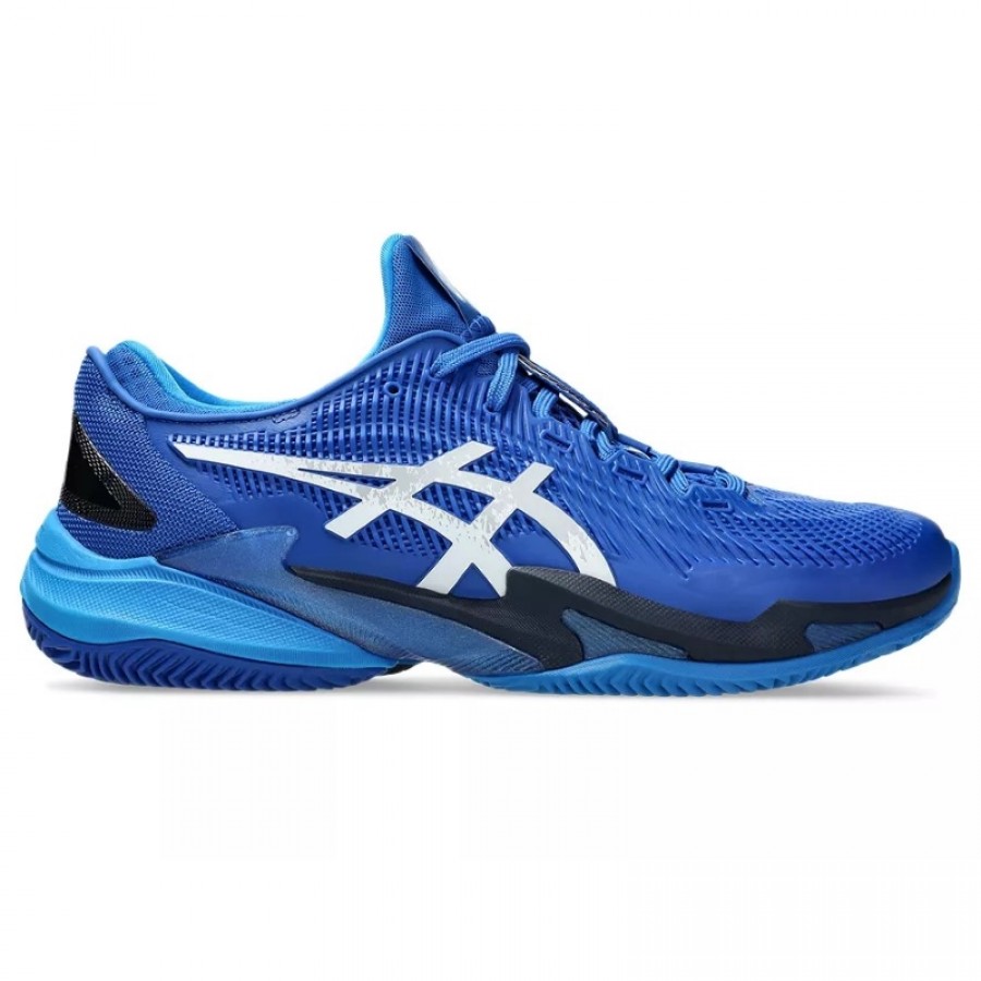 Zapatillas Asics Court FF 3 Novak Clay Azul Negro Plata  Oferta + Barato