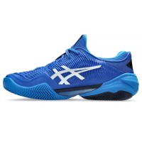 Zapatillas Asics Court FF 3 Novak Clay Azul Negro Plata  Oferta + Barato