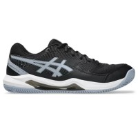 Asics Gel Dedicate 8 baskets en argile, noir, gris, bleu