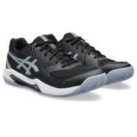 Asics Gel Dedicate 8 baskets en argile, noir, gris, bleu