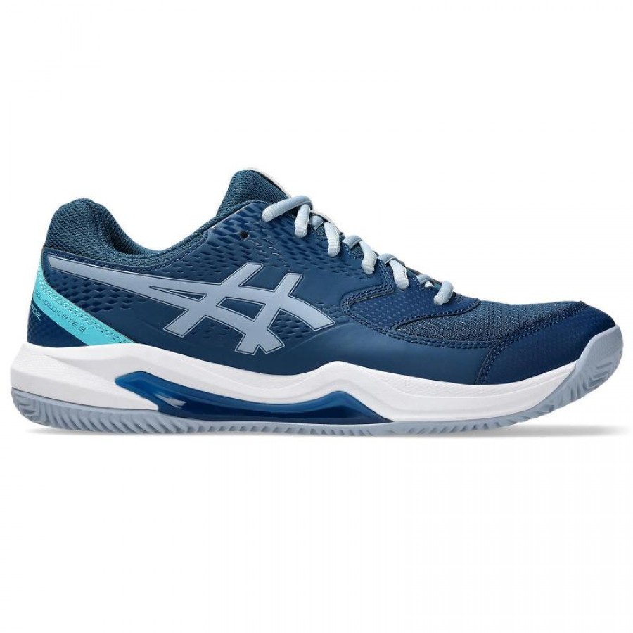 Zapatillas Asics Gel Dedicate 8 Padel Azul Mako Gris  Oferta + Barato