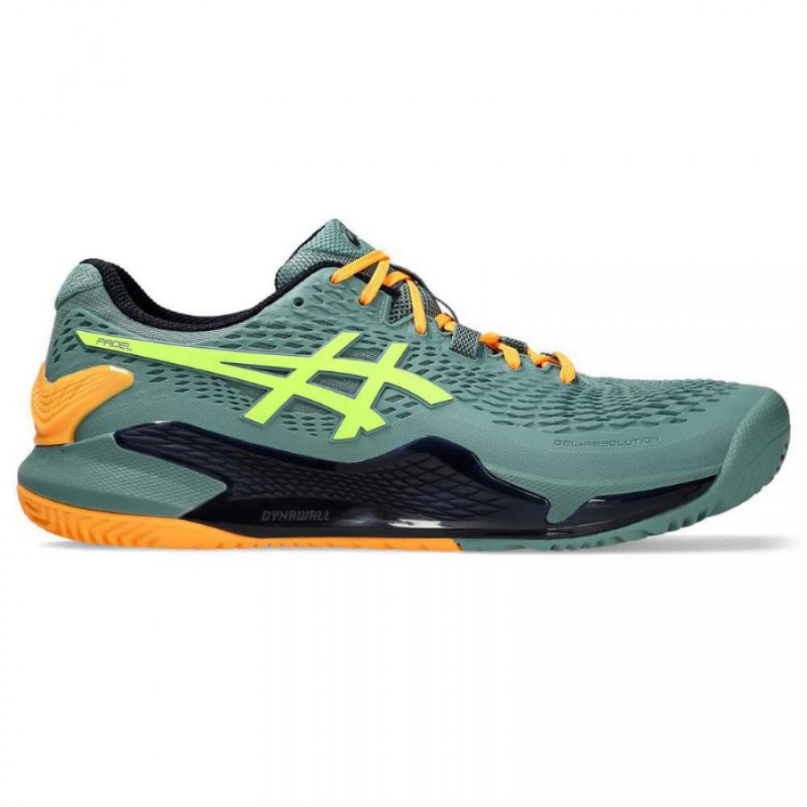 Zapatillas Asics Gel Resolution 9 Padel Celadon Amarillo  Oferta + Barato
