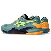 Zapatillas Asics Gel Resolution 9 Padel Celadon Amarillo  Oferta + Barato