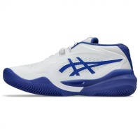 Baskets Asics Gel Resolution X CLAY Blanc Cobalt  Offre - Pas cher