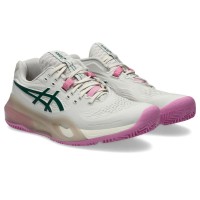 Zapatillas Asics Gel Resolution X Padel Beige Verde Mujer