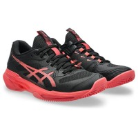 Zapatillas Asics Solution Speed FF 4 Clay Negro Rojo Mujer