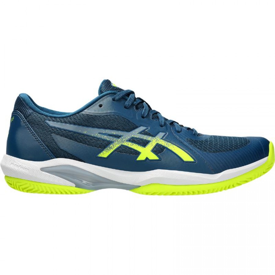 Asics Solution Swift FF 2 Clay Blue Mako Yellow Sneakers  Offer + Cheap