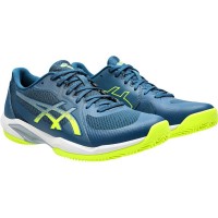 Asics Solution Swift FF 2 Clay Blue Mako Yellow Sneakers  Offer + Cheap