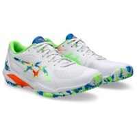 Baskets Asics Solution Swift FF 2 Padel L.E Blanc Vert  Offre - Pas cher