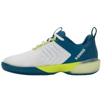 Zapatillas Kswiss Ultrashot 3 Blanco Azul Amarillo Fluor  Oferta + Barato