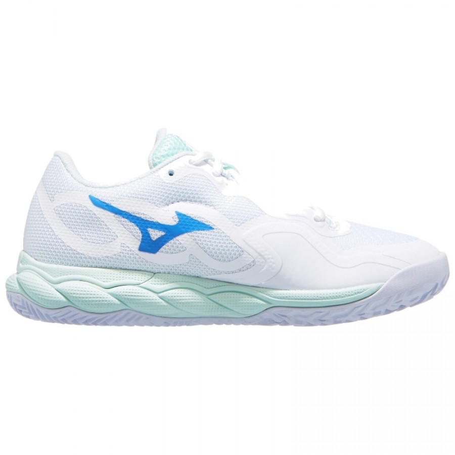 Mizuno Wave Enforce Court Clay White Blue Women''s Sneakers  Offer + Cheap
