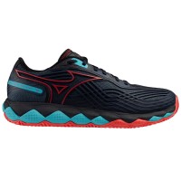 Mizuno Wave Enforce Tour 2 Padel Black Blue Red Sneakers  Offer + Cheap
