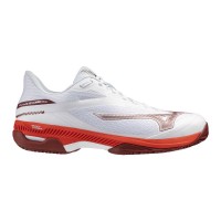 Baskets Mizuno Wave Exceed Court en argile blanche rouge