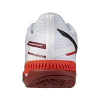 Baskets Mizuno Wave Exceed Court en argile blanche rouge