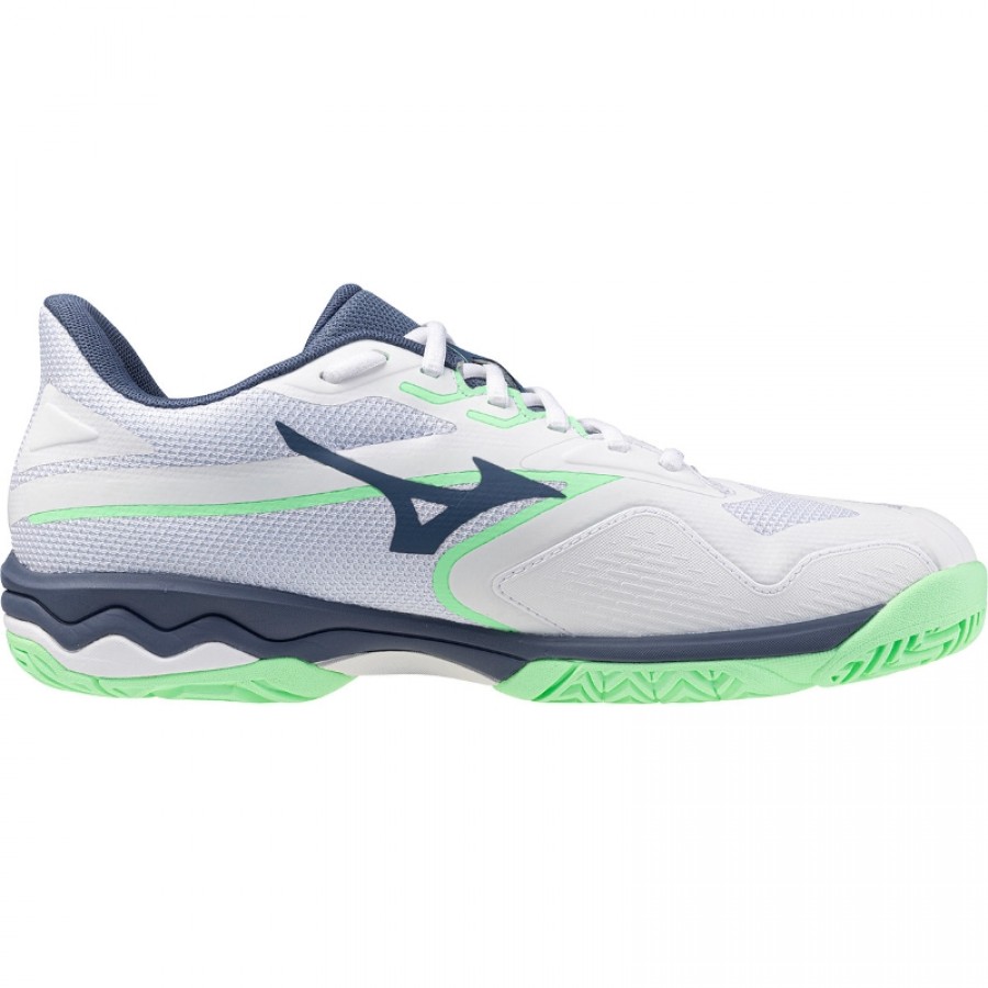 Mizuno Wave Exceed Light 2 Clay White Green Blue Sneakers  Offer + Cheap