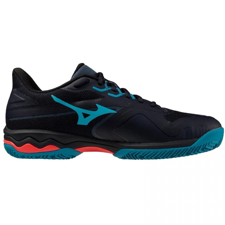 Mizuno Wave Exceed Light 2 Padel Black Blue Red Sneakers  Offer + Cheap