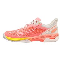 Zapatillas Mizuno Wave Exceed Tour 5 CC Coral Mujer  Oferta + Barato