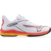 Mizuno Wave Exceed Tour 6 Clay White Coral Yellow Sneakers