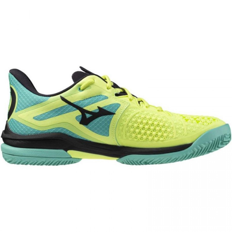 Mizuno Wave Exceed Tour 6 Clay Lime Black Blue Sneakers  Offer + Cheap