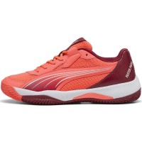 Puma Nova Court Red Bordeaux White Sneakers  Offer + Cheap