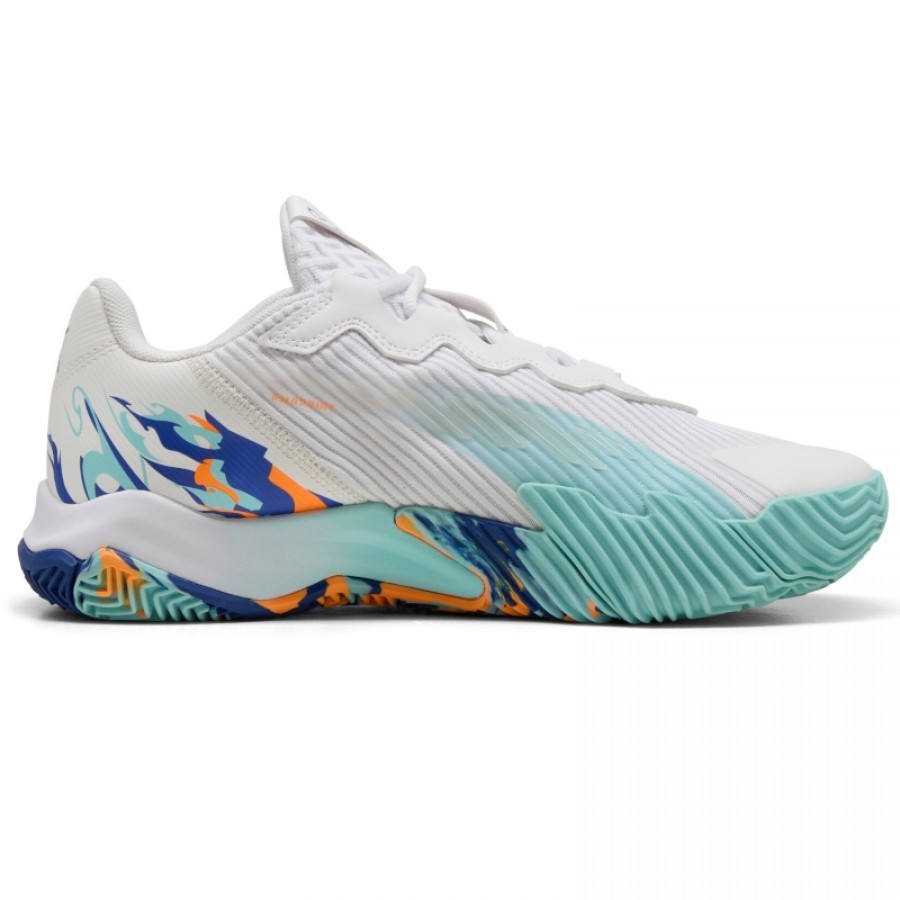 Tênis Puma Nova Elite Branco Preto Azul  Oferta + Barato