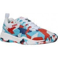 Salming Rebel Camo White Red Blue Shoes  Offer + Cheap