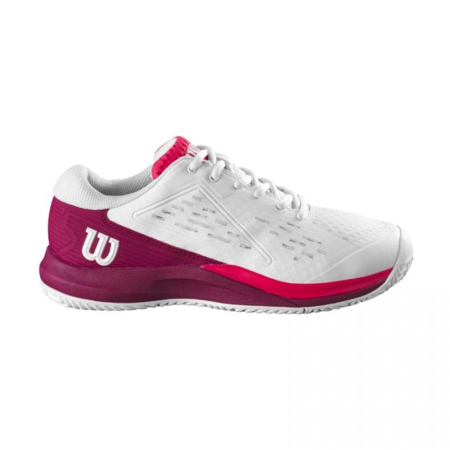 Wilson Rush Pro Ace White Bordeaux Junior Sneakers PADELPOINT Wilson Rush Pro Ace White Bordeaux Junior Sneakers